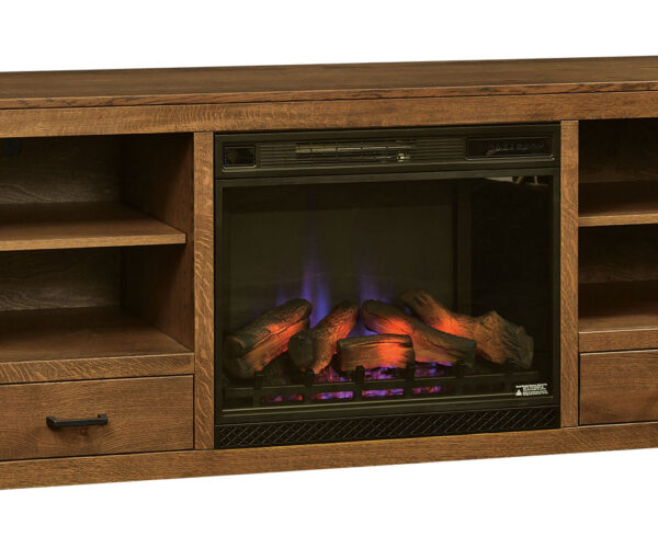 Brush Creek TV Stand with Fireplace