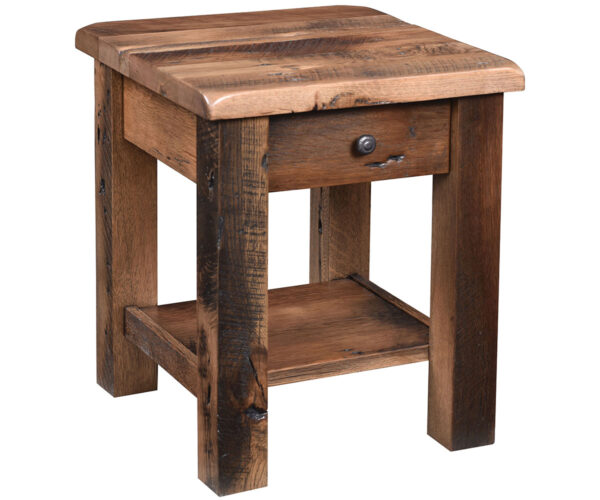 Reclaimed Post Mission End Table